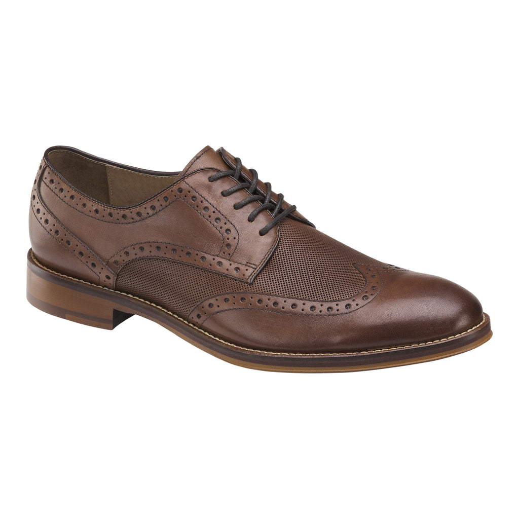 Johnston & Murphy Men's Conard Embossed Wingtip Oak 20-3894