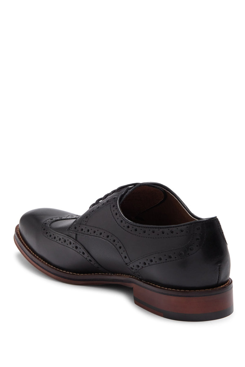 Johnston & Murphy Men's Conard Embossed Wingtip Derby Black 20-3895