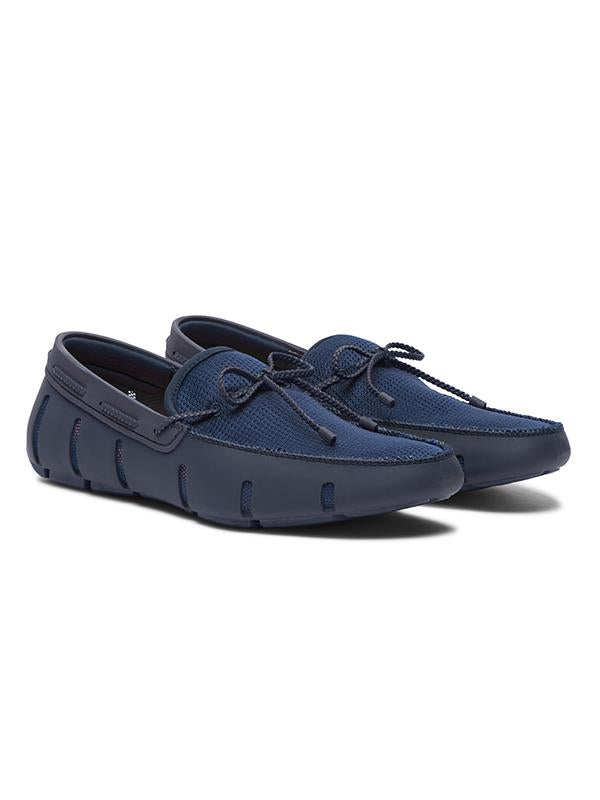 Swims Braided Lace Loafer Navy Shoes