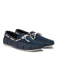 Swims Braided Lace Loafer Navy/White Shoes