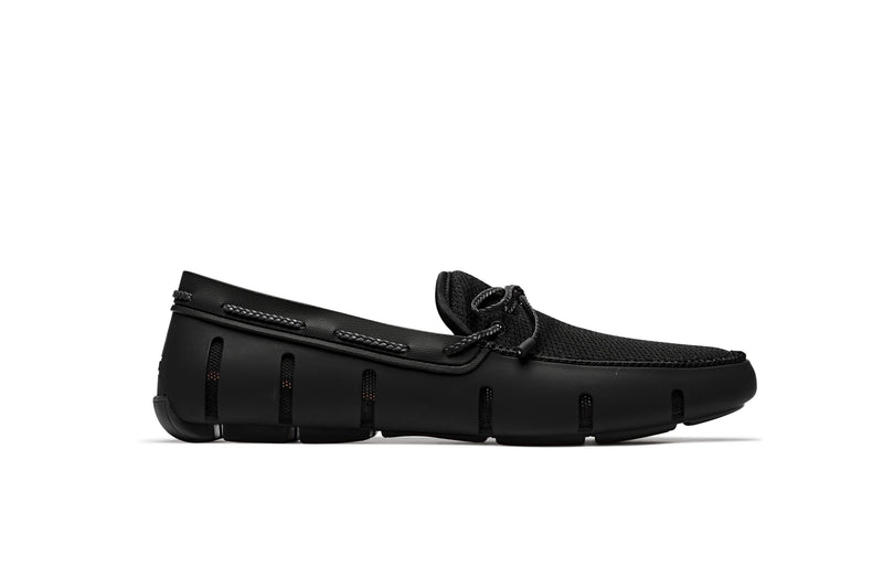 Swims Braided Lace Loafer Black Shoes