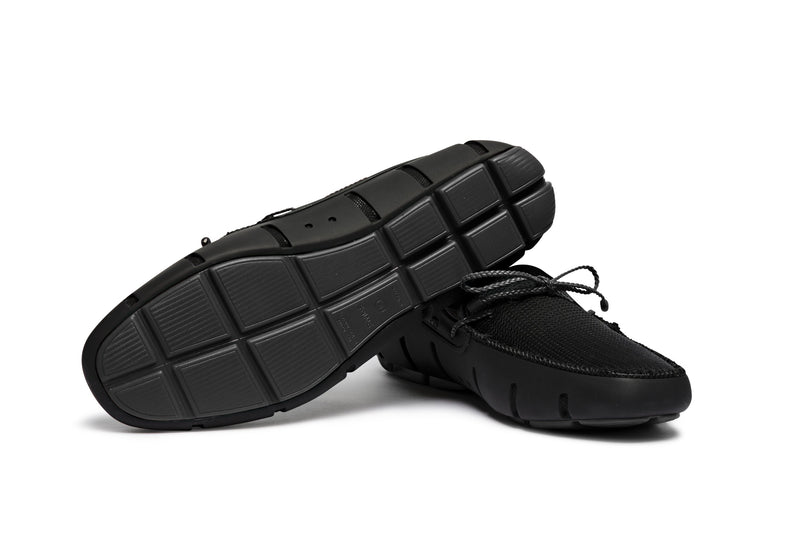 Swims Braided Lace Loafer Black Shoes