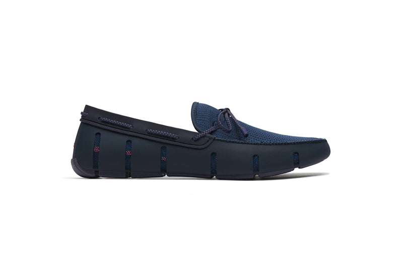 Swims Braided Lace Loafer Navy Shoes