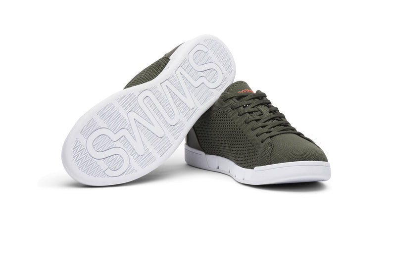 Swims Breeze Tennis Knit Sneaker Olive /White Shoes