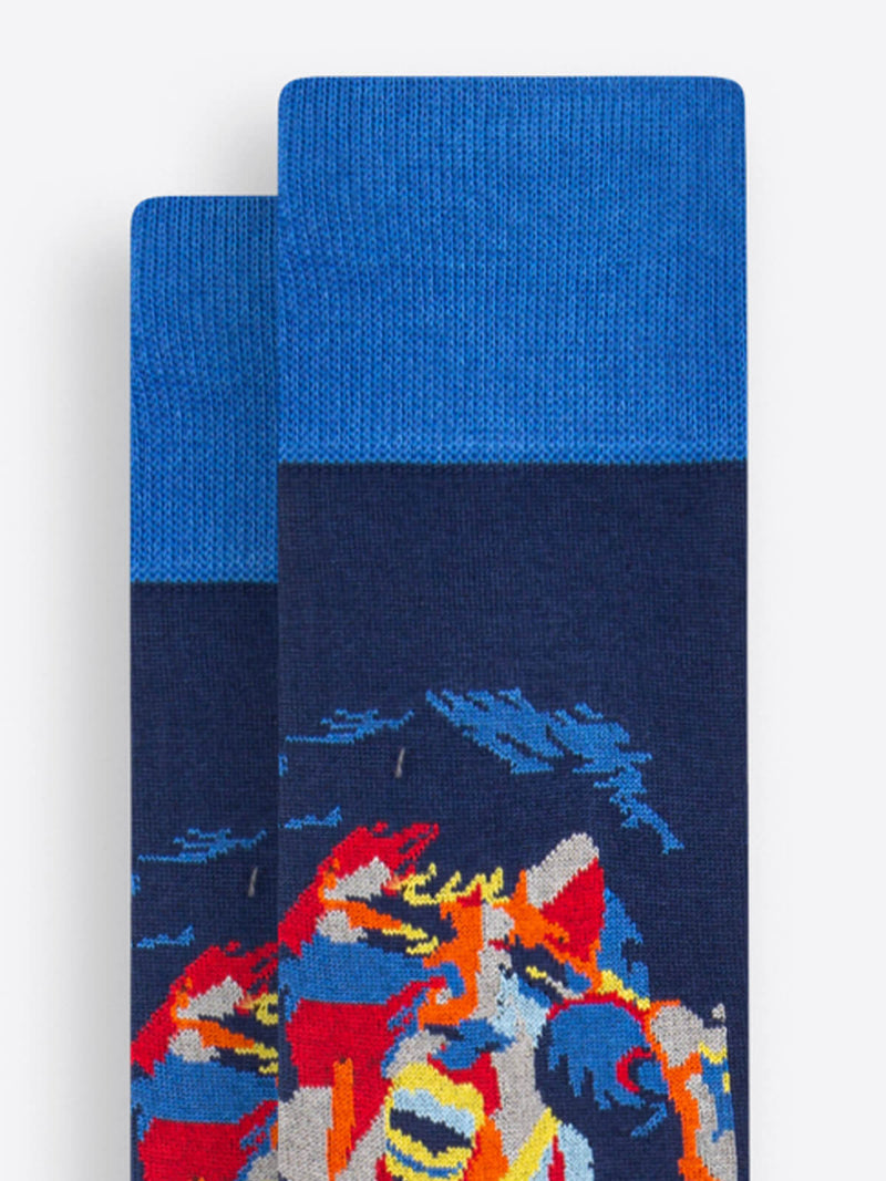 Bugatchi Socks - ELVIS MID-CALF SOCKS Navy