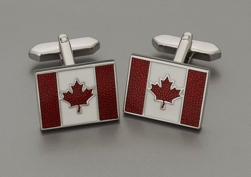 Cufflinks - Canadian Flag 2371