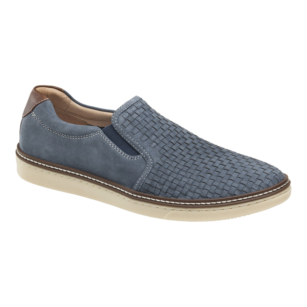 Johnston & Murphy - MCGUFFEY WOVEN SLIP-ON Denim Tumbled Nubuck 25-2529