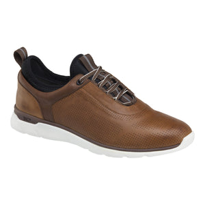 Johnston & Murphy Casual Shoes - Prentiss U-Throat Mahogany Leather 25-2964