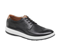 Johnston and Murphy Shoes - Elliston Embosssed Wingtip Black 25-3095