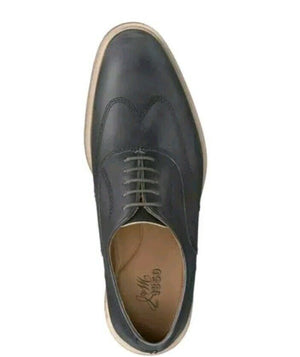 Clearance - Johnston & Murphy Shoes Chambliss Wingtip Shoe Black Leather 27-1407
