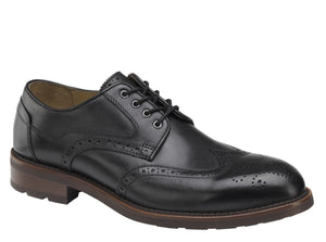 Johnston & Murphy Shoes Fullerton Wingtip Black 27-1721