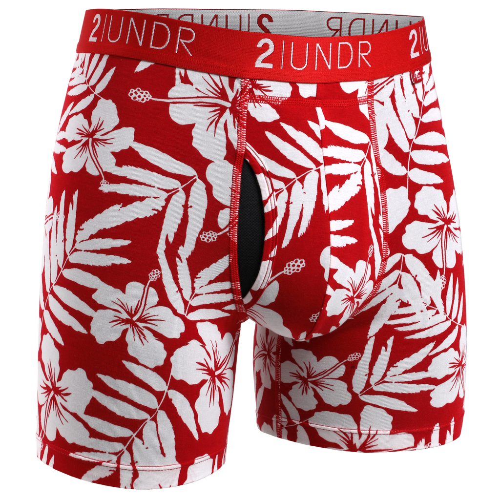 2UNDR Mens  Swing Shift Boxer Brief - Aloha