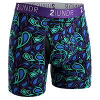 2UNDR Mens  Swing Shift Boxer Brief - Peacock Paisley