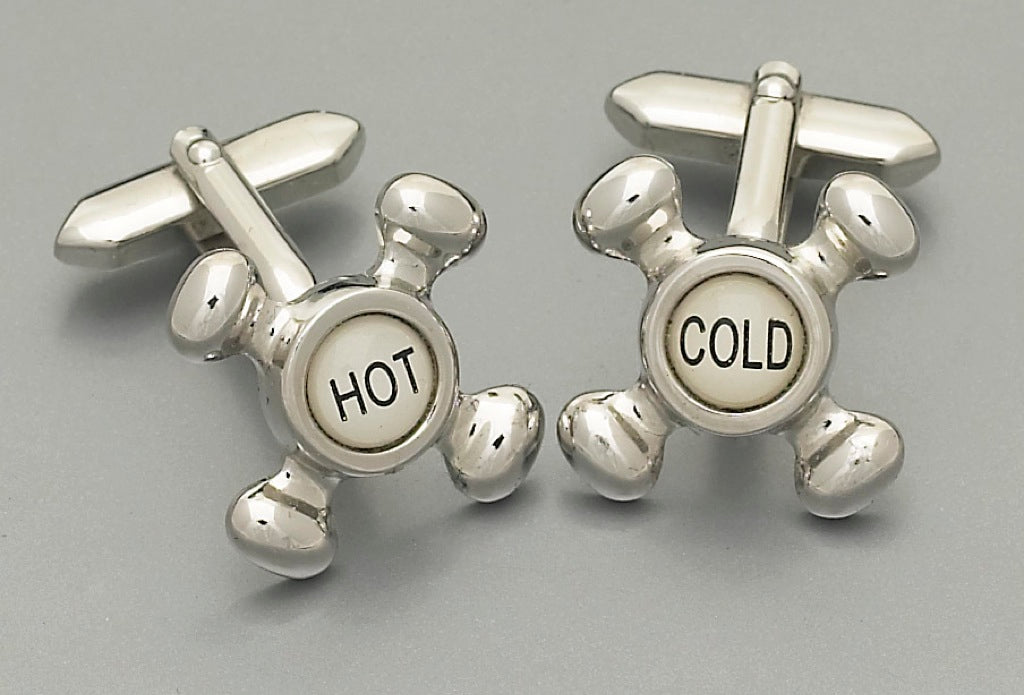 Cufflinks - Hot and Cold Taps