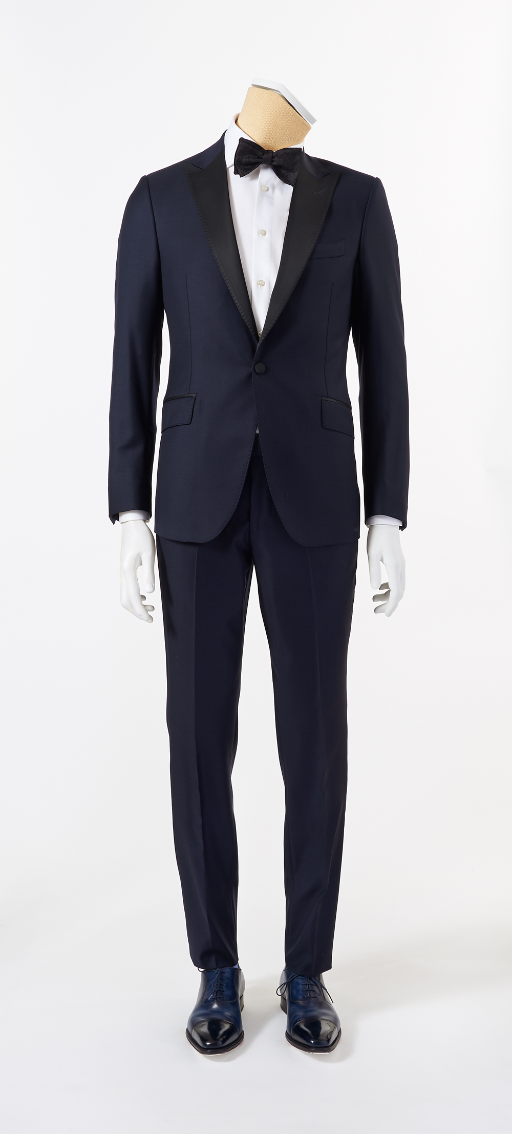 Calvaresi Suit - Navy Tuxedo with Black Trim