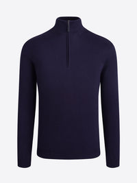 L/S - QUARTER ZIP MOCK NECK. 100% COTTON - Soft Neck