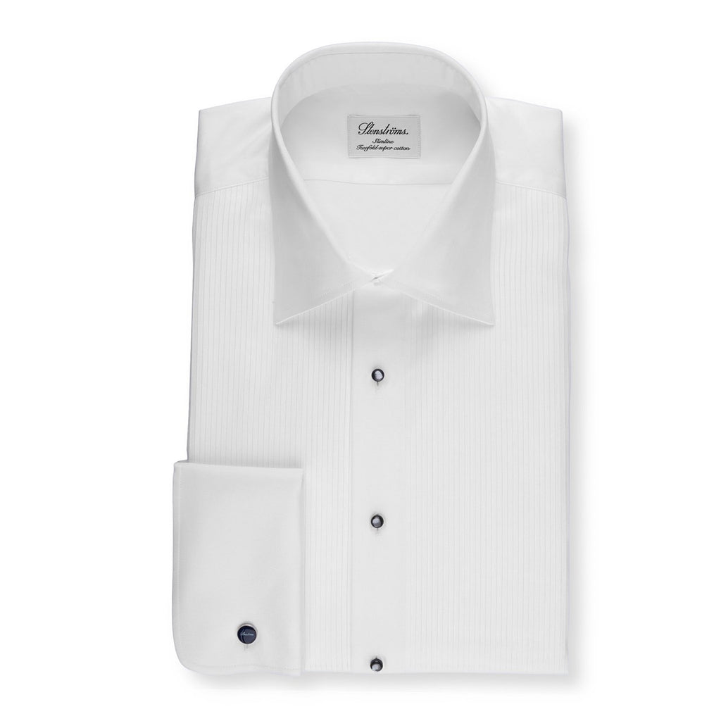 Stenstroms - New Slimline - White Tuxedo Shirt, French Cuffs