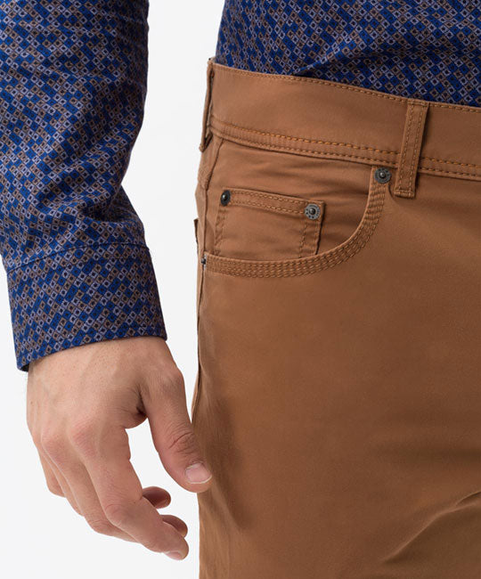 Brax Luxury Men's Casual Pants BNWT Cooper Fancy - Caramel Jeans