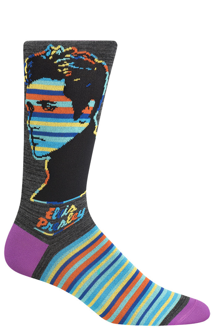 Bugatchi Socks - ELVIS MID-CALF SOCKS Charcoal