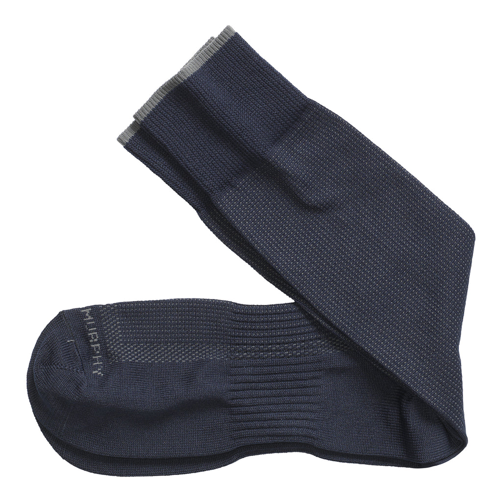 Johnston & Murphy Socks - Pin Dot Navy