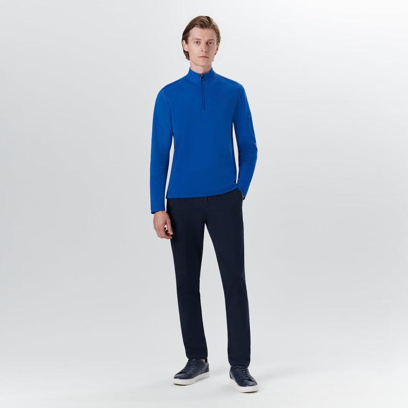 Bugatchi - LS QUARTER ZIP KNIT - French Blue