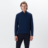 Bugatchi - LS QUARTER ZIP KNIT - Navy