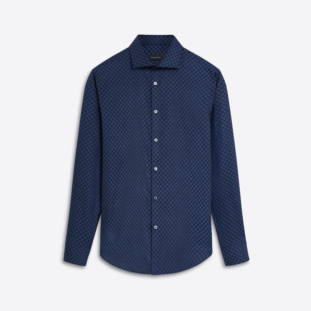 Bugatchi - Shaped Fit - Axel Checkerboard Check Shirt