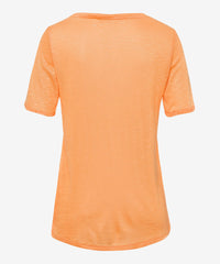 Brax Ladies Cathy Linen Peach  T-Shirt
