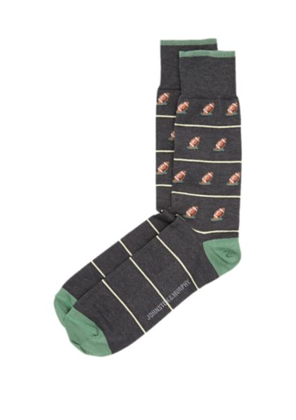 Johnston & Murphy Socks - Football Charcoal