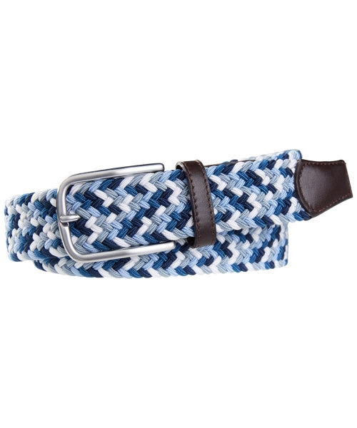Lindenmann Men's Elastic Braided Belt Stunning Mens Belt Blue