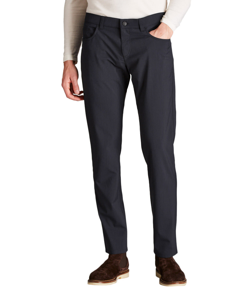 Alberto - Ceramica Pipe Slim Fit Solid Navy