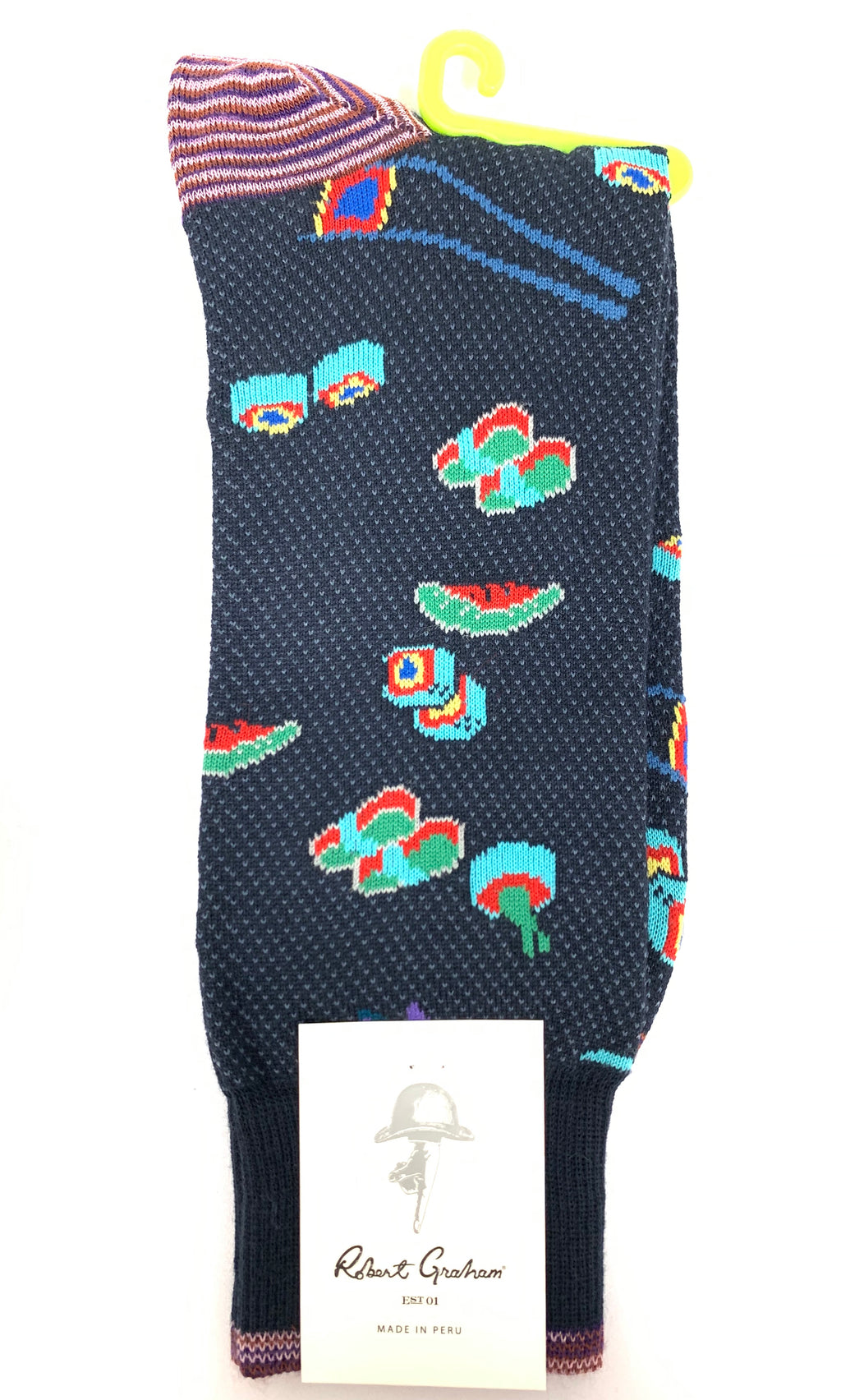 Copy of Robert Graham Socks - Frenzy Navy