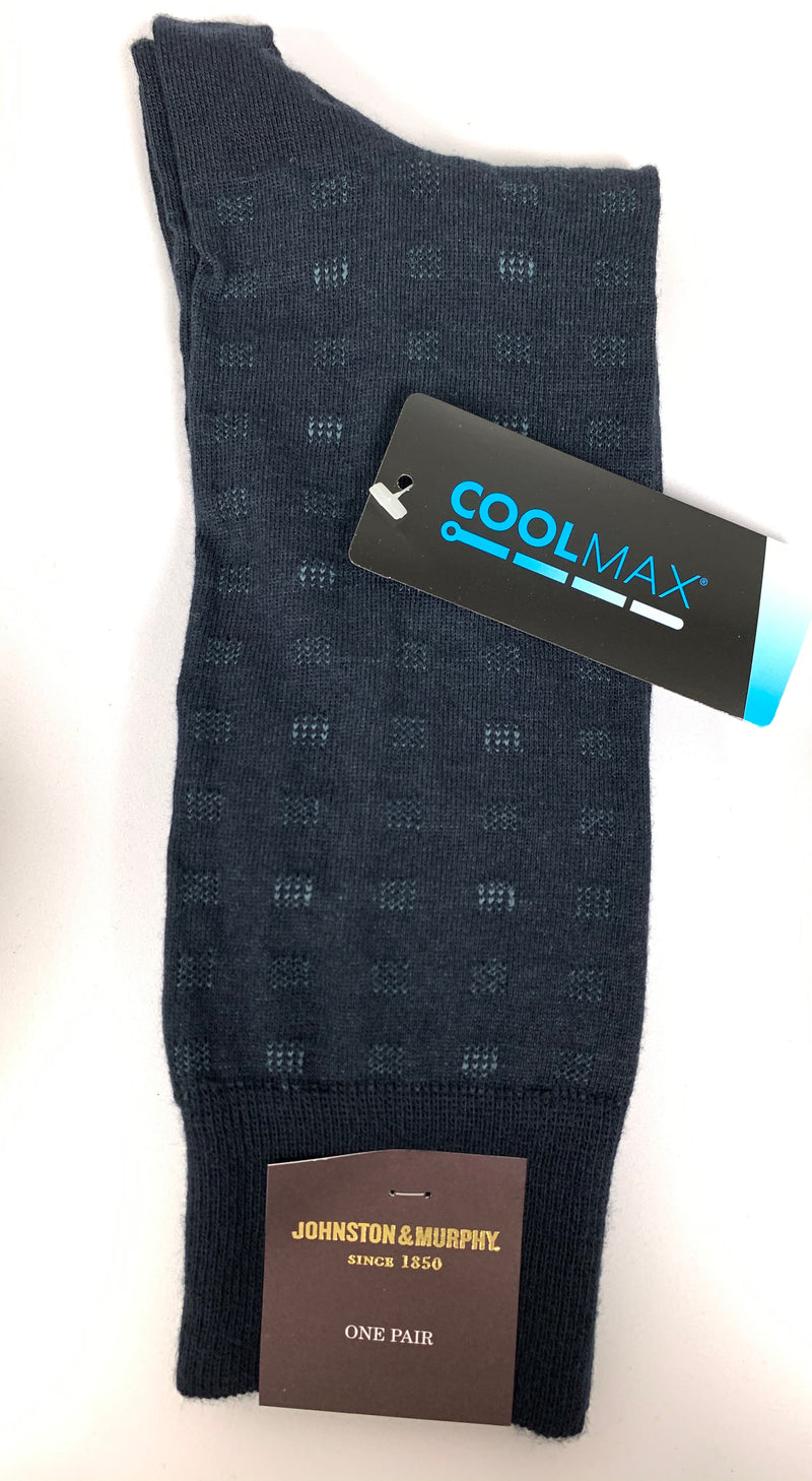 Johnston & Murphy Socks - Coolmax Navy