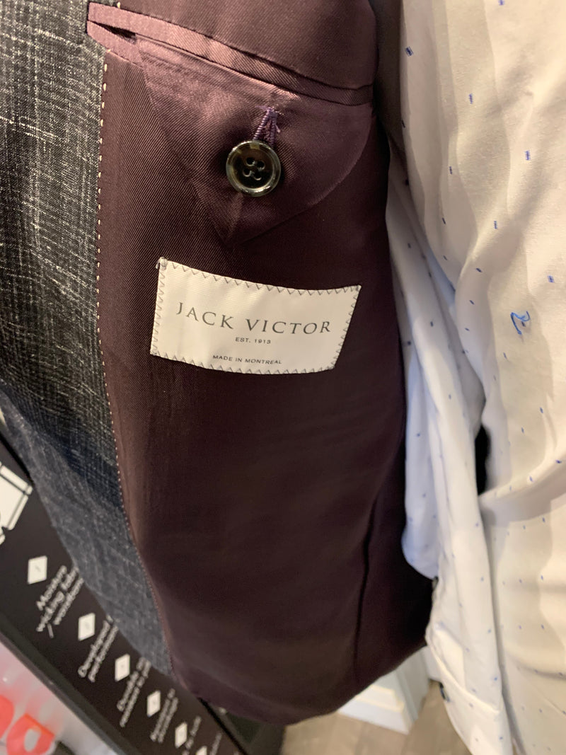 Jack Victor Men's Blazer -Black / Charcoal Check Mens Sports Jacket Made in Canada BNWT