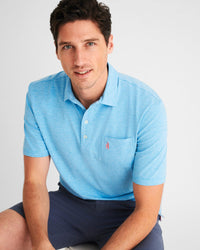 Johnnie-O - Heathered Original Polo - Bondi Blue