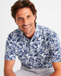 Johnnie-O - Manu Printed Polo - Lake