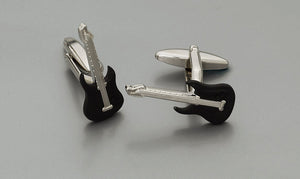 Cufflinks - Black Guitar