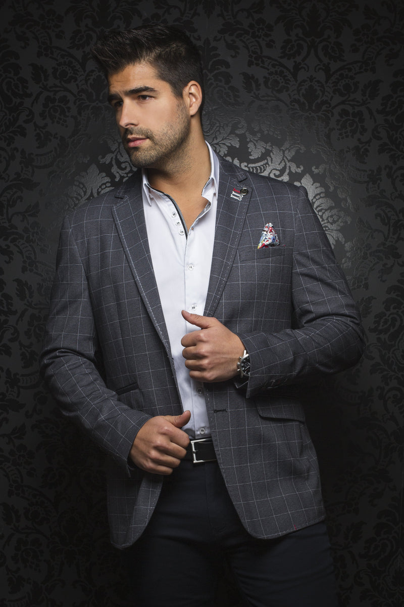 Au Noir Casual Men's Blazer - Marlon Black Sports Jacket