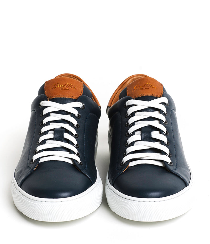 Good Man Brand - LEGEND LO TOP SNEAKER - NAVY / VACHETTA