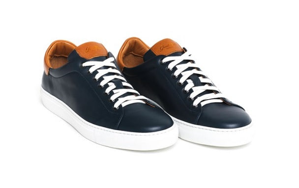 Good Man Brand - LEGEND LO TOP SNEAKER - NAVY / VACHETTA