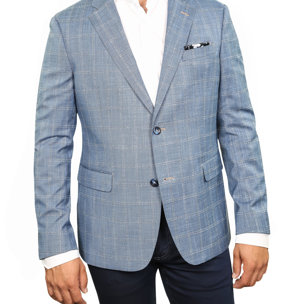 7 Downie St. - Blazer - Oricle Blue Plaid