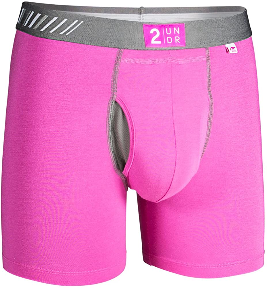2UNDR Mens Luxury Underwear Swing Shift Boxer Briefs Pink