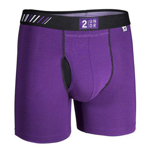 2UNDR Mens Luxury Underwear Swing Shift Boxer Briefs Purple