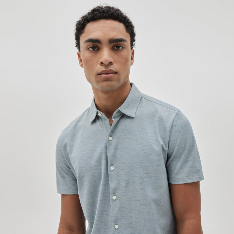 Robert Barakett - Whitner Knit Shirt - Soft Teal