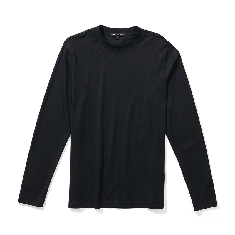 Robert Barakett - HIGH CREW Neck BLACK Men's Long Sleeve Shirt