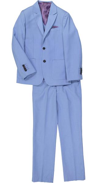 Isaac Mizrahi 3PC Textured Boys Suit Sky Blue Suit for a Boy BNWT