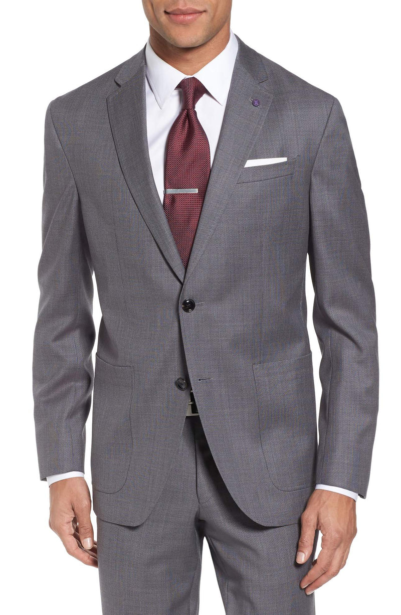 Ted Baker - Kyle Trim Fit Solid Wool Suit - Charcoal