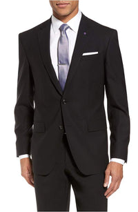 Ted Baker - Jay Trim Fit Solid Wool Suit - Black