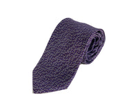 Dion Men's 100% Silk Neck Tie - Texture Dots Purple - BNWT