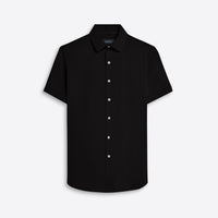 Bugatchi - Miles Solid OoohCotton® Short Sleeve Shirt - Black